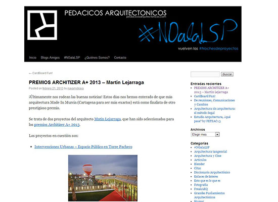 Pedacicos_Architizer Awards