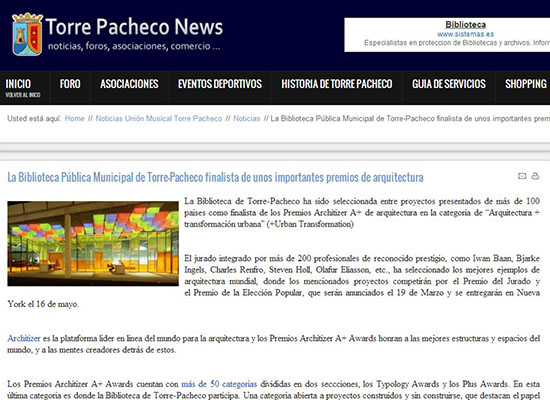 Torre Pacheco_Architizer Awards